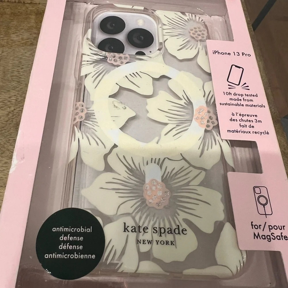 Kate Spade Cream Floral iPhone 13 Pro Case